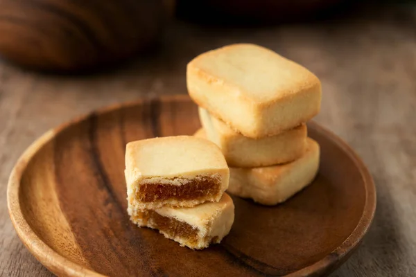 Bolo Abacaxi Uma Doce Massa Tradicional Taiwanesa Contendo Manteiga Farinha — Fotografia de Stock