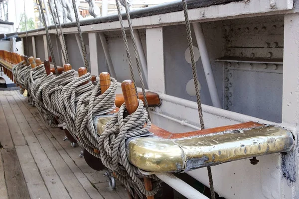 Rigging Frigate Ara Presidente Sarmiento Puerto Madero Buenos Aires Argentina — Stock Photo, Image