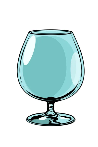 空になったグラスのゴブレットコミック漫画 Pop アート レトロなベクター グラフィックの描画 — ストック写真