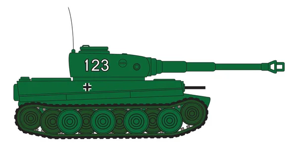 Rad Ritning Andra Världskriget Tung Tysk Tiger Typ Tank — Stockfoto