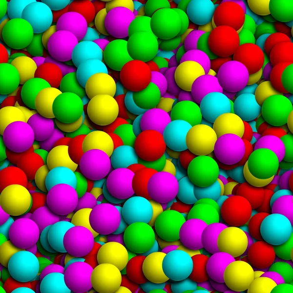 色の光沢のある球のセット パターンの背景 — ストック写真