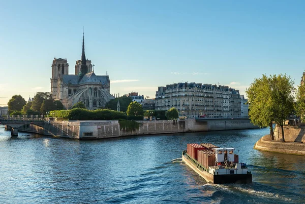 Estilo Gótico Notre Dame París Atardecer —  Fotos de Stock