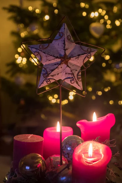 Bunter Hintergrund Für Weihnachten Oder Neujahr Urlaubskarte — Stockfoto