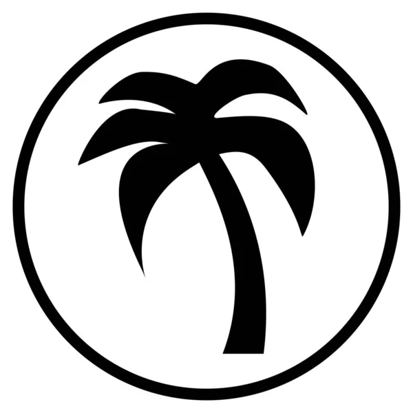Símbolo Palma Icono Plano Para Vacaciones Verano Viajes — Foto de Stock