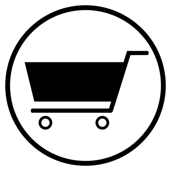 Symbol Des Warenkorbs Flaches Symbol Für Shopping Shop Oder Onlineshop — Stockfoto