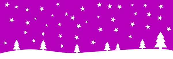 Transparent Tło Fioletowy Boże Narodzenie Białej Jodły Gwiazdy — Zdjęcie stockowe