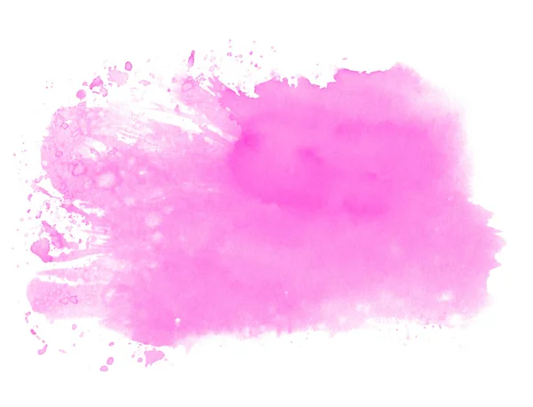 Handbemalte Schmutzig Rosa Aquarell Textur Auf Weißem Hintergrund — Stockfoto