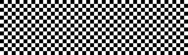 Wide Background Banner Checkered Black White — Stock Photo, Image