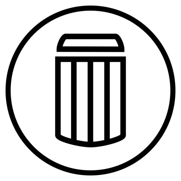 Símbolo Lixeira Ícone Plano Para Lixo Lixo — Fotografia de Stock