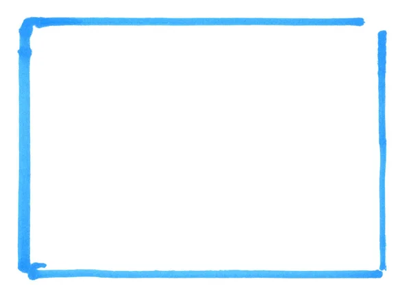 Синяя Пустая Карандашная Рамка — стоковое фото