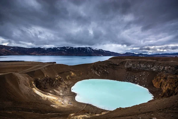 Κρατήρας Ηφαιστείου Askja Ισλανδία — Φωτογραφία Αρχείου