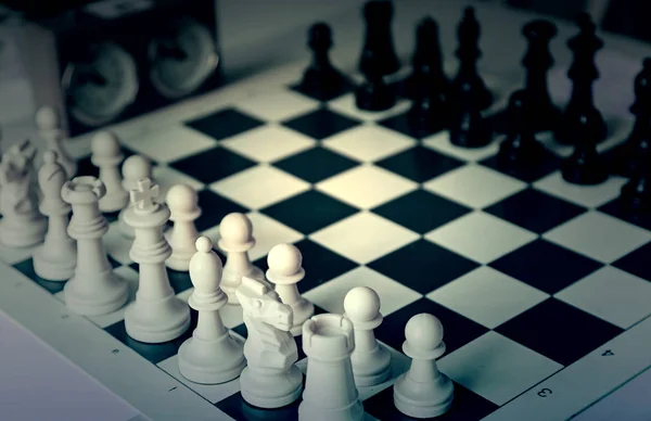 Sakk Világbajnokság Részlet Bajnokság Verseny Intelligencia Társasjáték — Stock Fotó