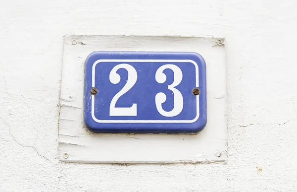 Номер Двадцать Три Стене Дома Подробная Информация Нечетное Число — стоковое фото