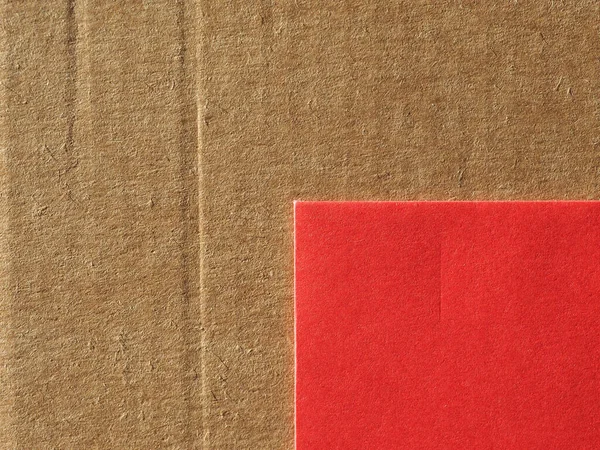 Carton Ondulé Brun Texture Papier Rouge Utile Comme Fond — Photo