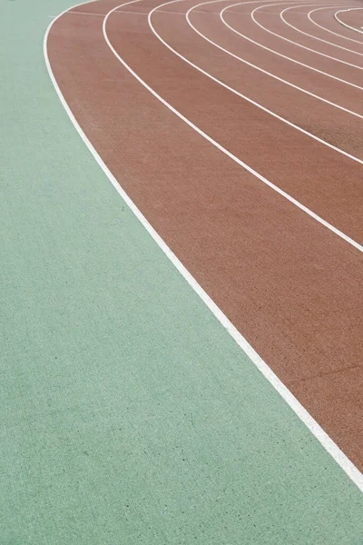 Kurvenbahn Detail Der Outdoor Leichtathletik Individualsport Aerobic — Stockfoto