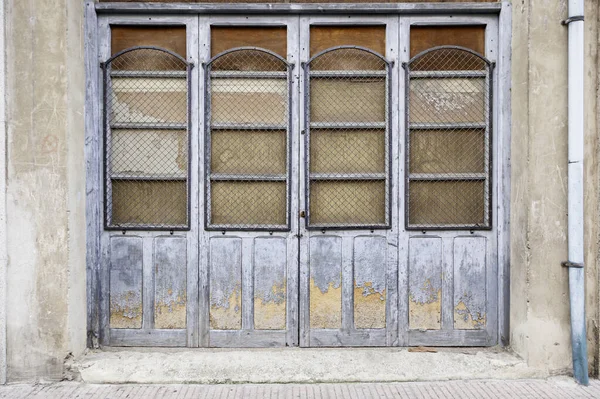 Vieille Porte Abandonnée Bois Détail Des Portes Bois Dans Ville — Photo