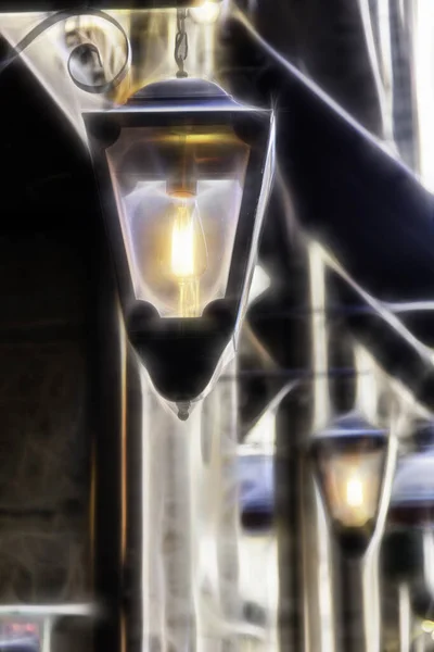 Laterne Beleuchtet Inneren Des Bahnhofs Beleuchtung — Stockfoto
