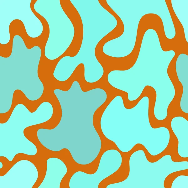 Patrón Caótico Vectorial Abstracto Sin Fisuras Azul Claro Naranja — Foto de Stock