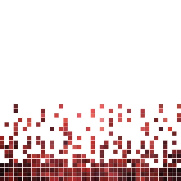 Abstrakcja Vector Pikseli Kwadratowych Mozaiki Tło Czerwone — Zdjęcie stockowe