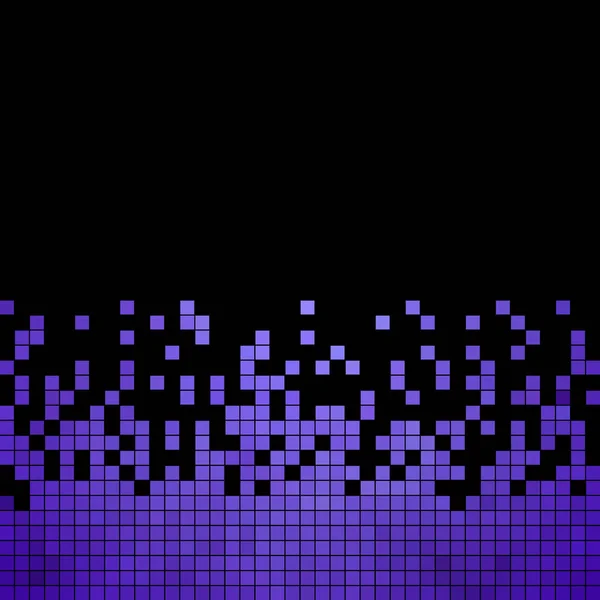 Abstrakcyjny Wektor Kwadratowy Piksel Mozaika Tło Fioletowy Czarnym Tle — Zdjęcie stockowe