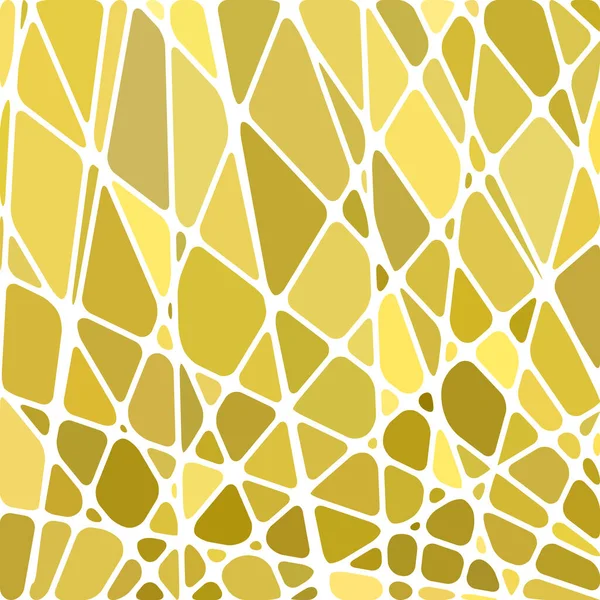 抽象ベクトルステンドグラスモザイク背景 黄色と茶色 — ストック写真