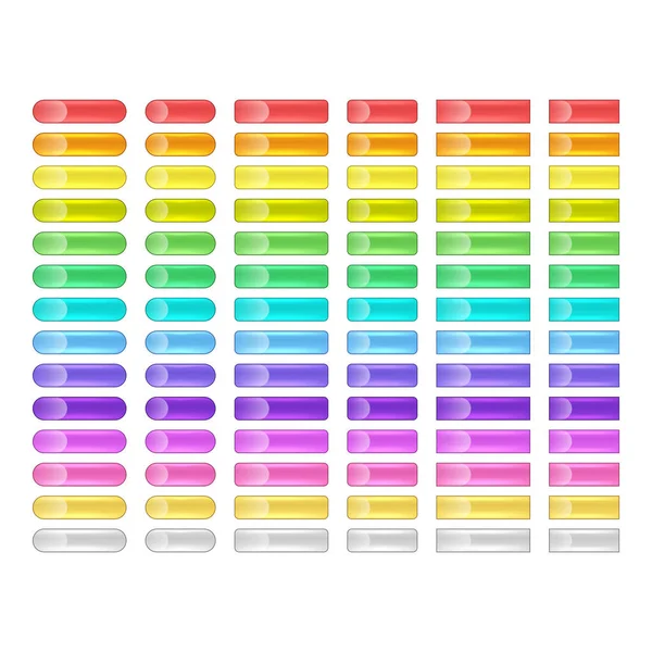 Bright Colored Vector Web Buttons Set — 스톡 사진