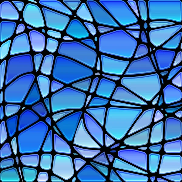 Vector Abstracto Manchado Vidrio Mosaico Fondo Azul Brillante — Foto de Stock