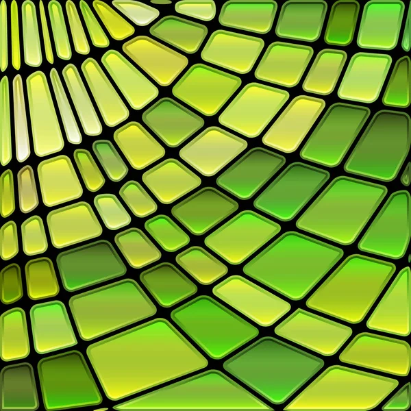 Abstracte Vector Glas Lood Mozaïek Achtergrond Groen Geel — Stockfoto