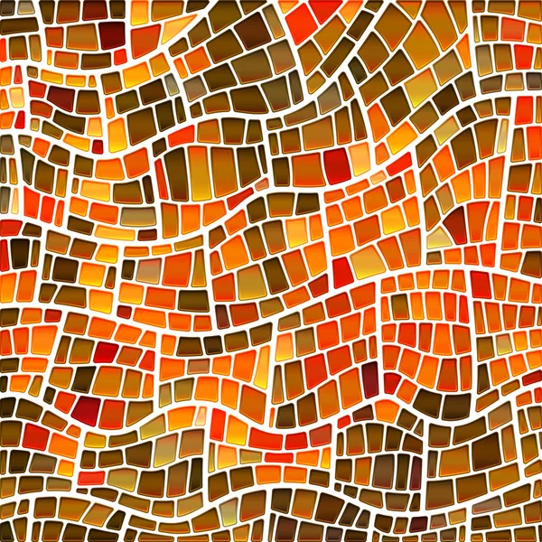 abstract vector stained-glass mosaic background - orange and brown