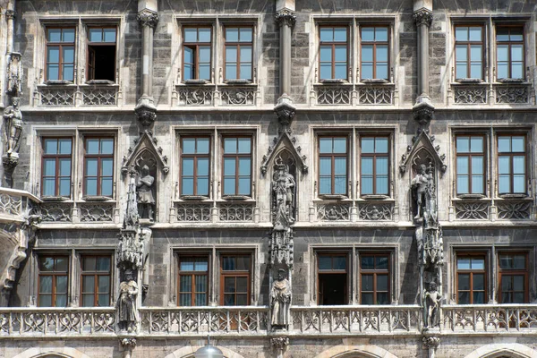 Деталь Фасада Новой Ратуши Мюнхене Германия — стоковое фото
