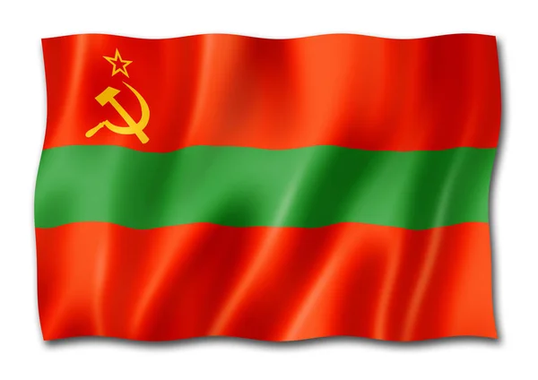 Bandera Del Estado Transnistria Representación Tridimensional Aislada Blanco —  Fotos de Stock