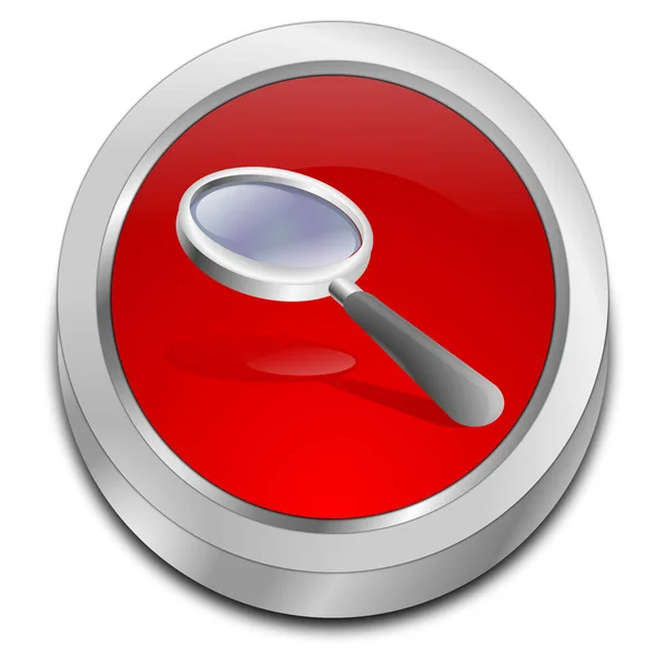 Botón Lupa Roja Ilustración — Foto de Stock