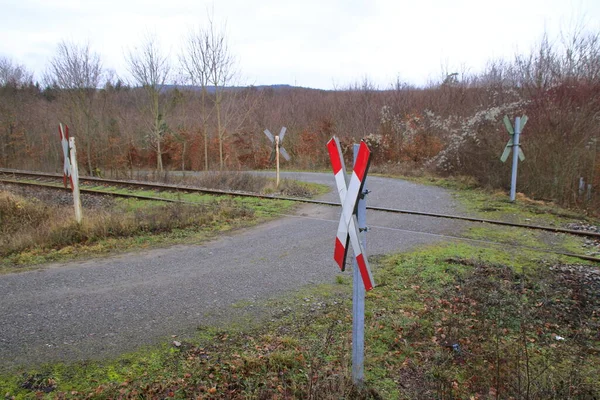 Andrew Cross Cruce Ferrocarriles Sin Fronteras Cerca Weissach —  Fotos de Stock