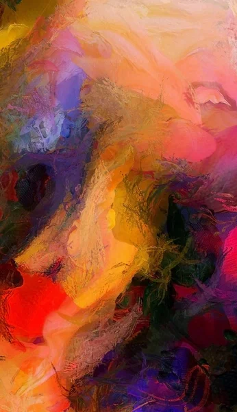 Kolorowe Hot Abstrakcyjne Malarstwo Renderowanie — Zdjęcie stockowe