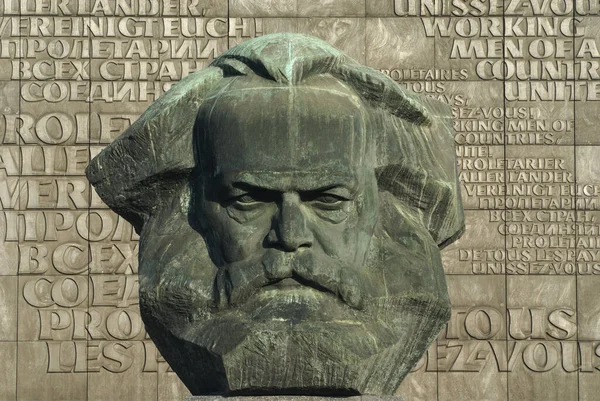 Karl Marx Emlékmű Chemnitz — Stock Fotó