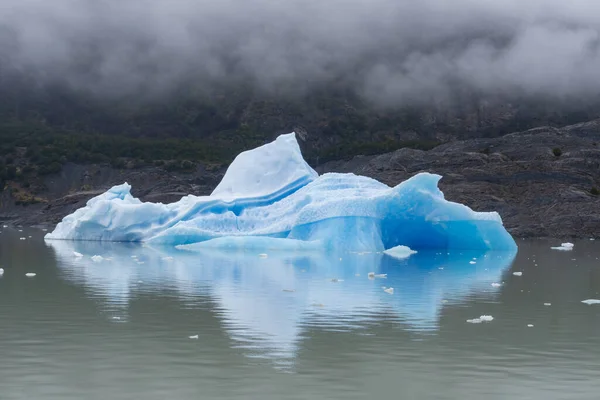 Vue Iceberg Lac Grey Torres Del Paine Chili — Photo