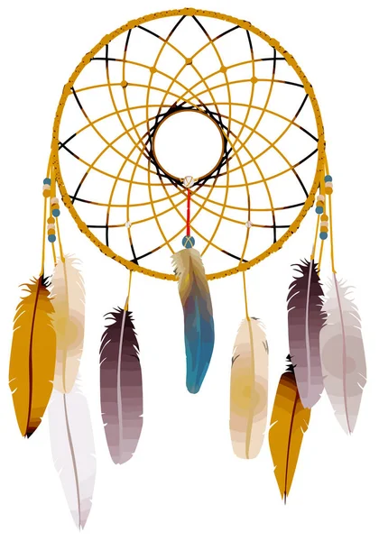 Dreamcatcher Nativo Americano Tribal Cultura Indiana Mistério Ilustração — Fotografia de Stock