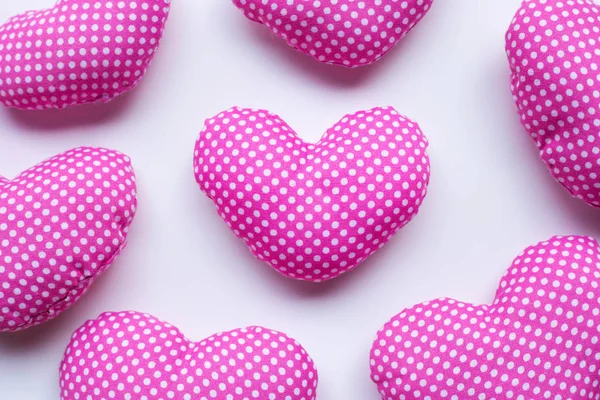 Valentine Hearts White Background — Stock Photo, Image