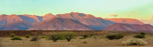 Brandberg Mountain Poušti Namib Brzy Ráno Vycházející Slunce Východ Slunce — Stock fotografie