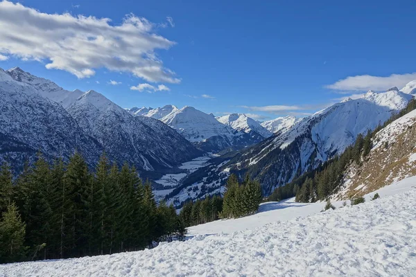Utsikt Från Nebelhorn Till Höga Angränsande Bergen Allgu Och Österrikiska — Stockfoto