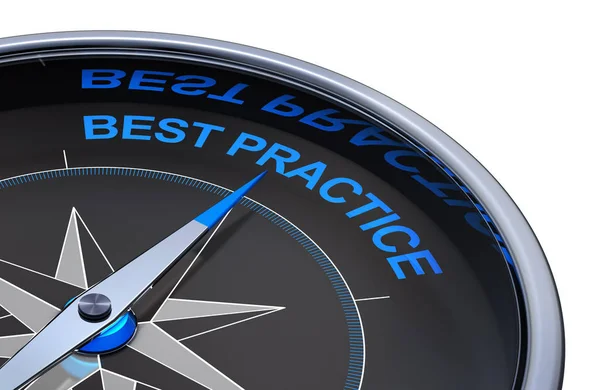 Rendering Compass Words Best Practice — Stock Photo, Image