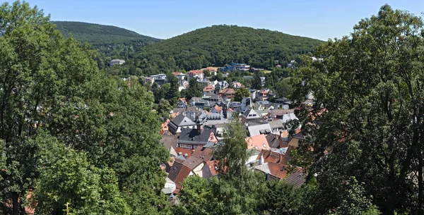 Panorama Görünümünden Kale Harabe Koenigstein Eski Kenti Koenigstein Taunus Hesse — Stok fotoğraf