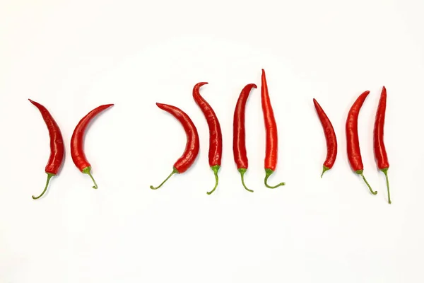 Red Chili Paper White Background — Stock Photo, Image