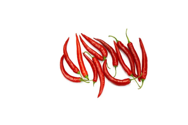 Červené Chilli Papírové Bílé Pozadí — Stock fotografie