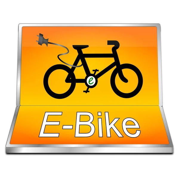 Сучасна Помаранчева Кнопка Bike Ілюстрація — стокове фото