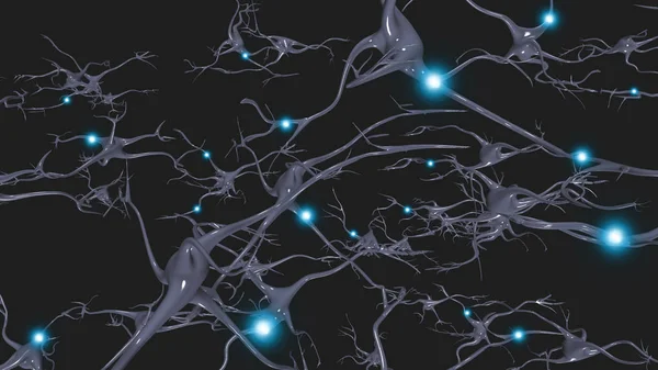 Neuronas Células Cerebrales Con Cocción Eléctrica —  Fotos de Stock