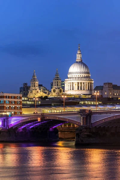 Paul Cathedral River Thames Sunset Twilight London — Stock Photo, Image