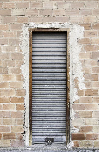 Vecchia Porta Metallo Dettaglio Una Vecchia Chiusa — Foto Stock
