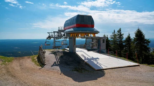 Wyciąg Krzesełkowy Szczyt Góry Wurmberg Braunlage Parku Narodowym Harz — Zdjęcie stockowe