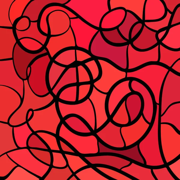 Абстрактний Векторний Вітражний Мозаїчний Фон Яскраво Червоний — стокове фото